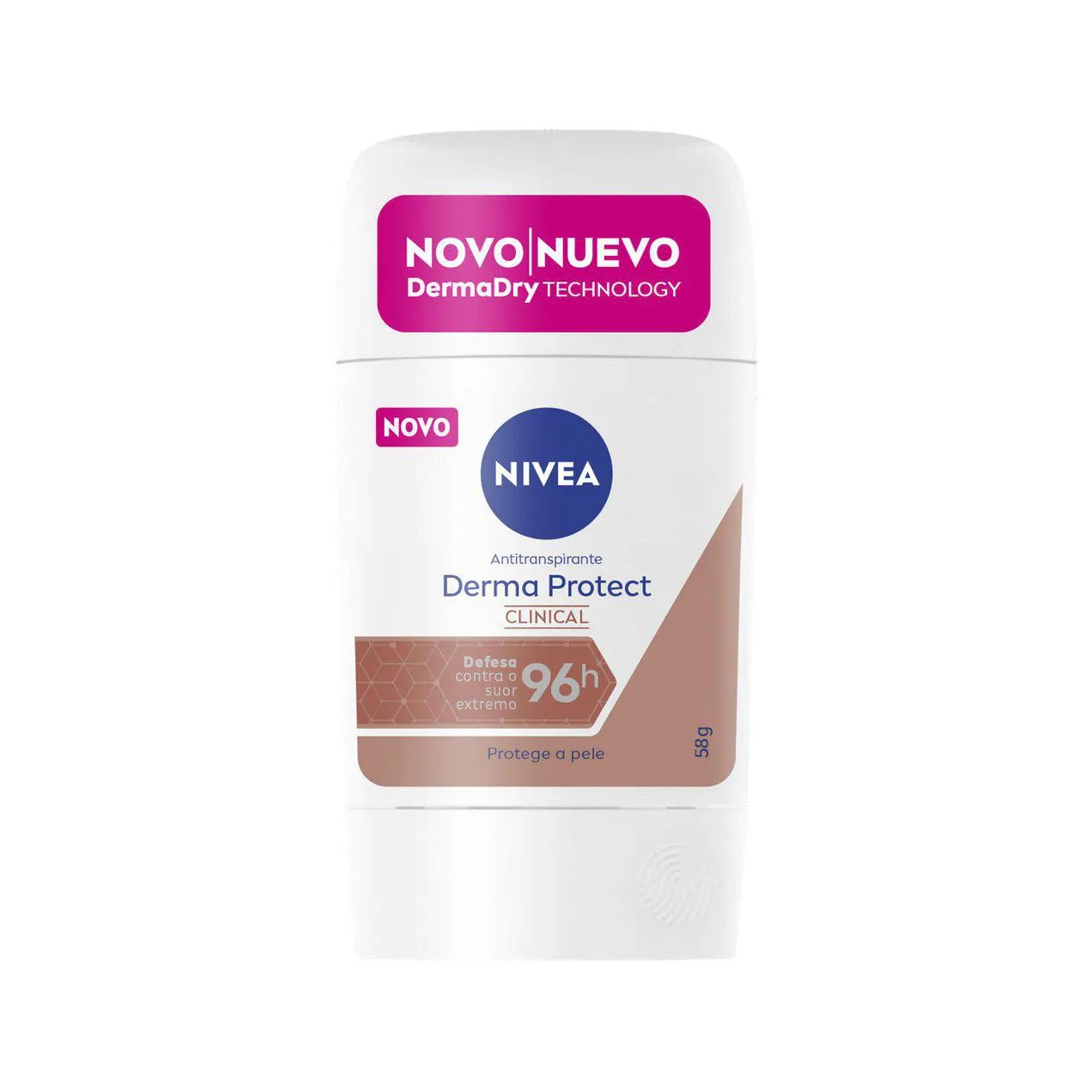 Desodorante Antitranspirante Stick Barra Nivea Derma Protect Clinical Feminino 96h 54g