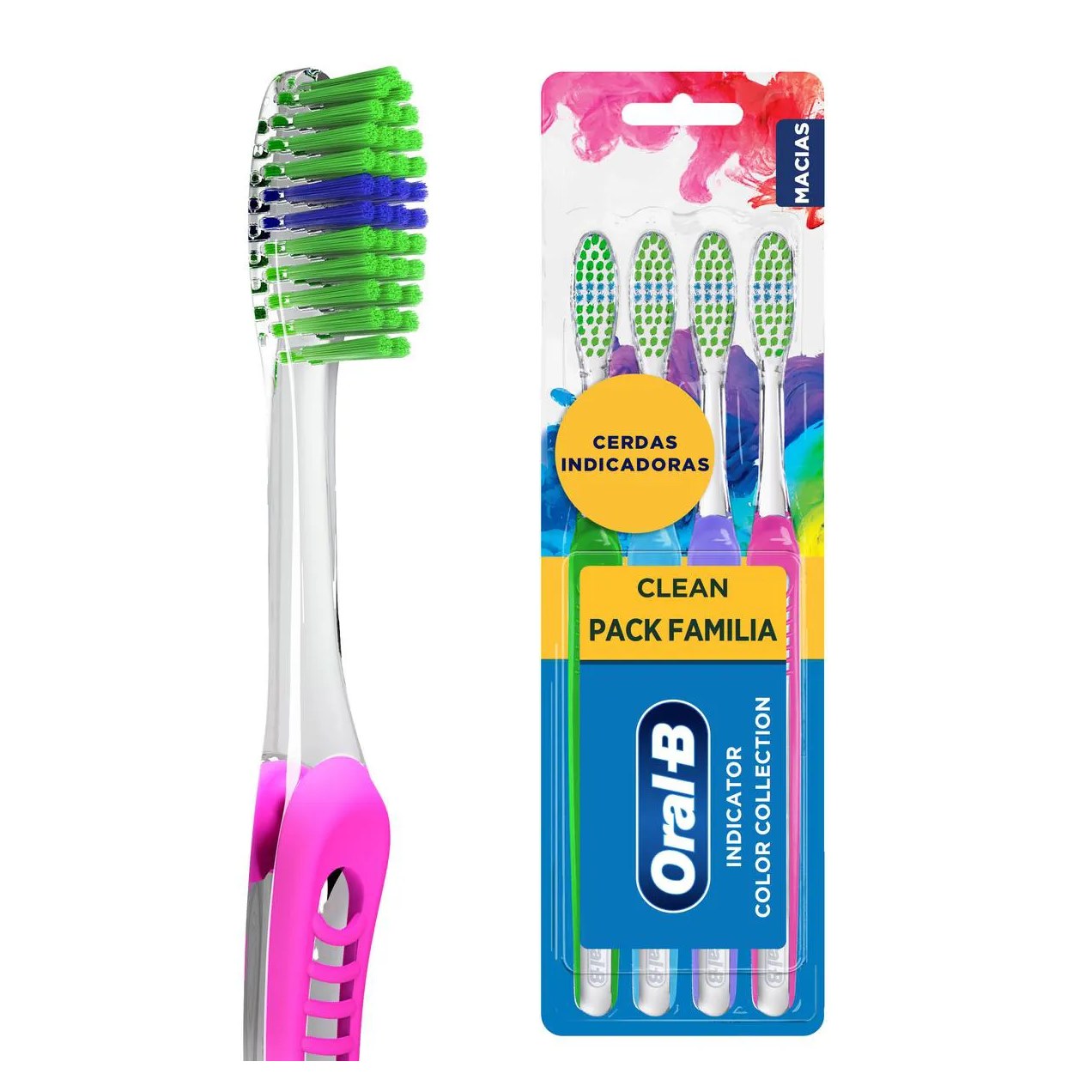 Escova de Dente Oral-B Indicator Color Collection 4 unidades