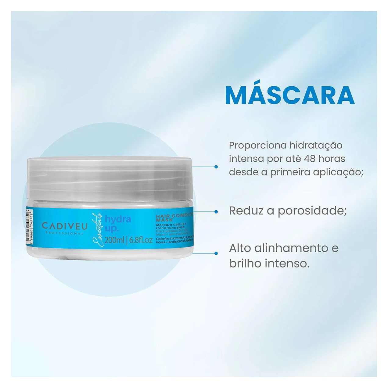 Máscara Condicionante Cadiveu Essentials Hydra Up 200ml