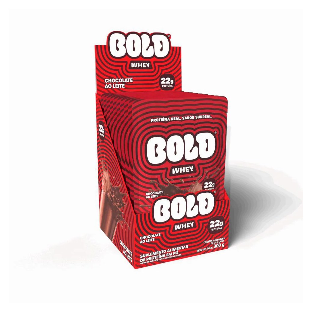 Bold Whey Display (10 Unid de 30G) - Sabor: Chocolate ao Leite