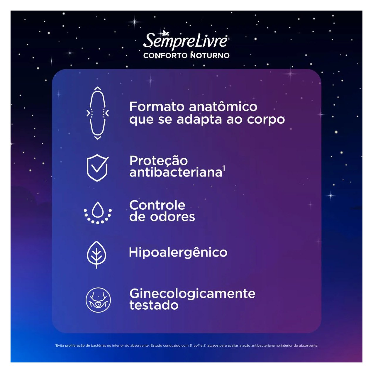 Absorvente Sempre Livre Conforto Noturno Cobertura Suave Com Abas com 8 unidades