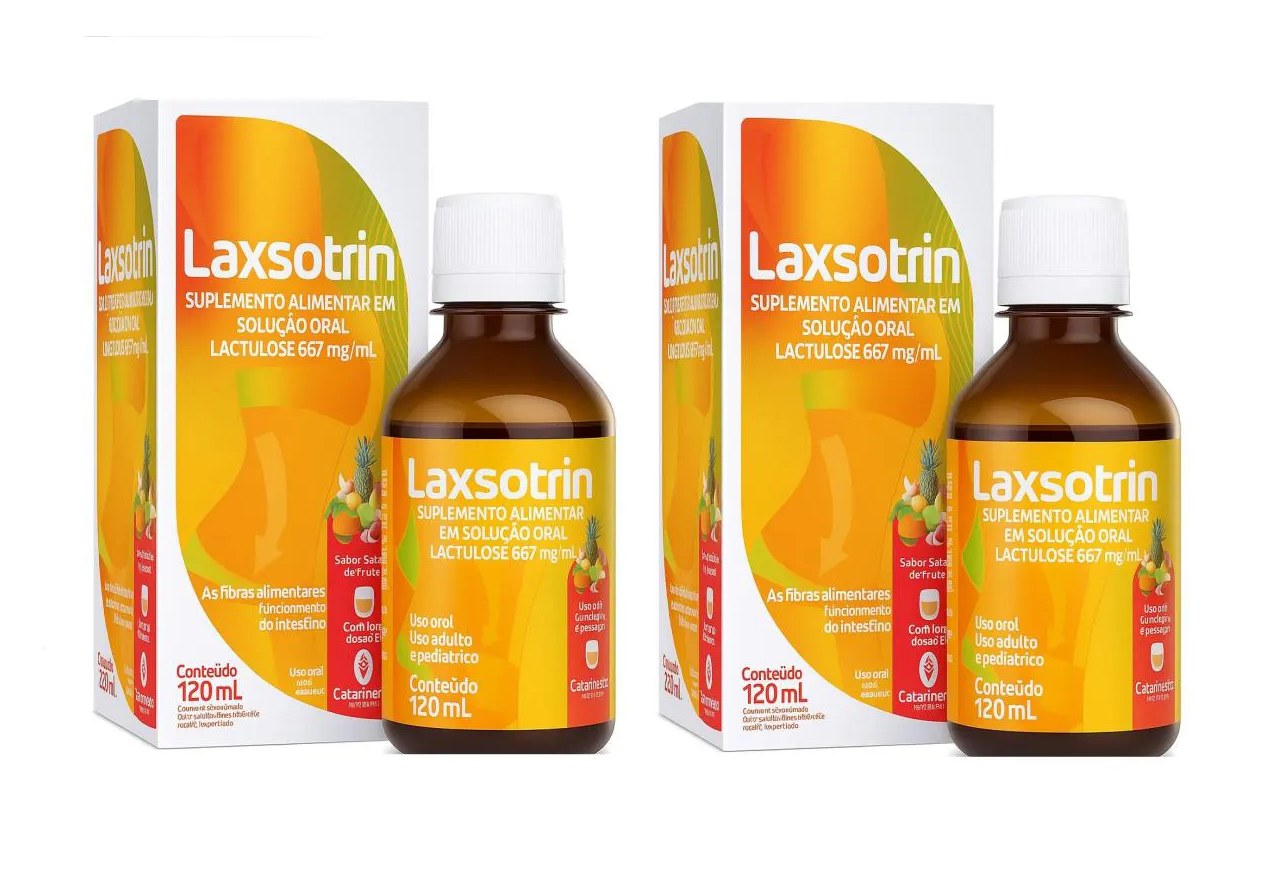 Kit 2 Laxsotrin Catarinense Lactulose Salada de Frutas 120Ml