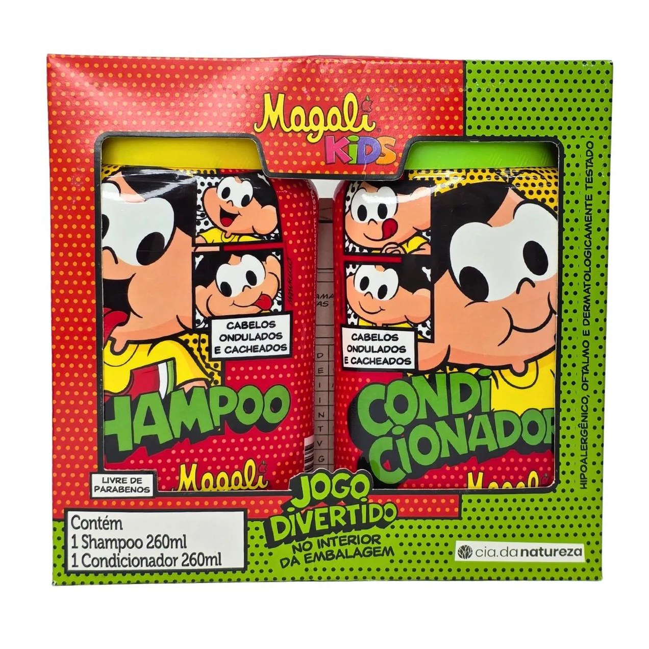 Kit Shampoo + Condicionador Cabelos Ondulados e Cacheados Magali Kids Cia. da Natureza