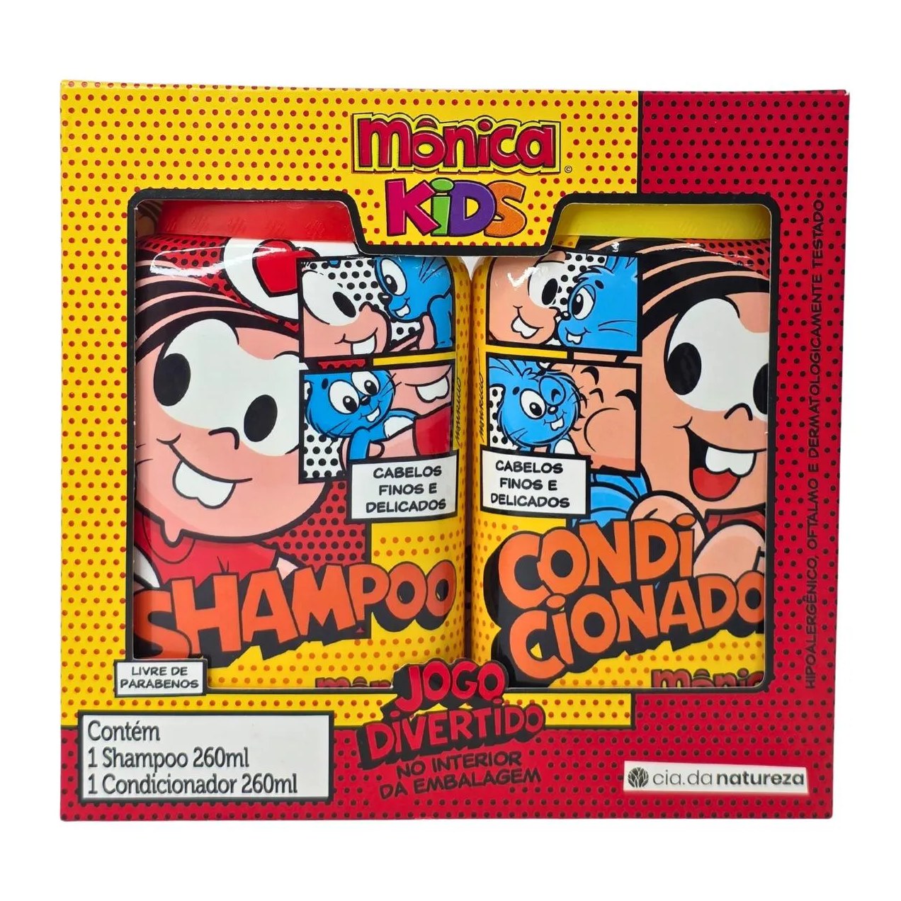 Kit Shampoo + Condicionador Cabelos Finos e Delicados Mônica Kids Cia. da Natureza
