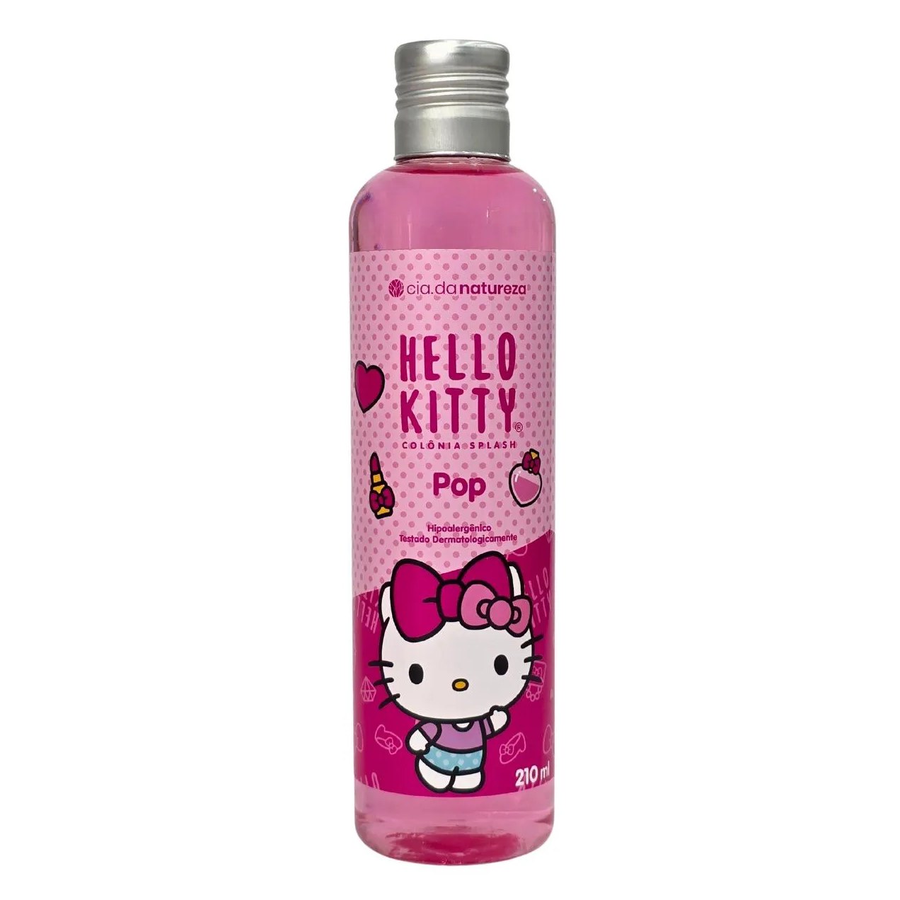 Colônia Splash Pop Hello Kitty Vegano Cia. da Natureza 210Ml