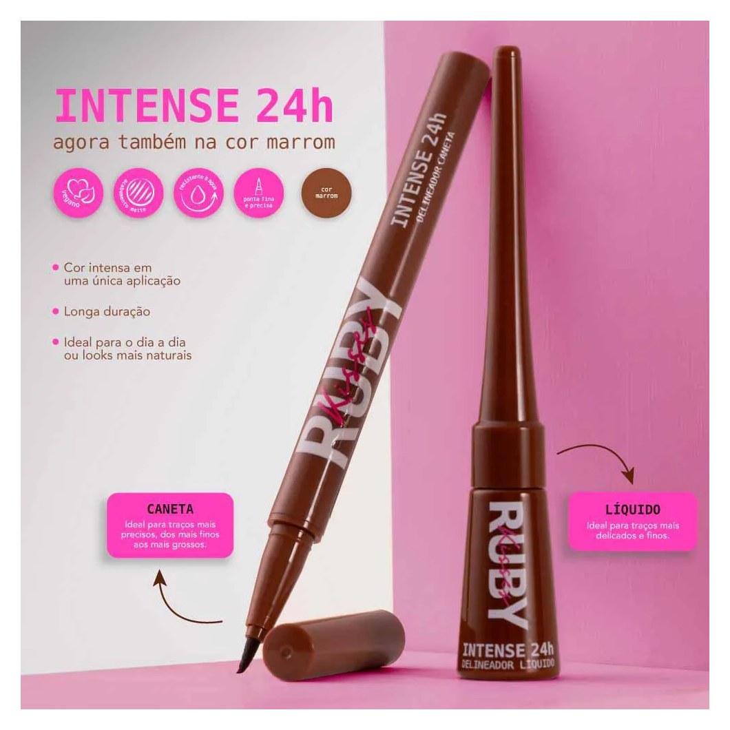 Caneta Delineadora Ruby Kisses - Intense 24H Marrom