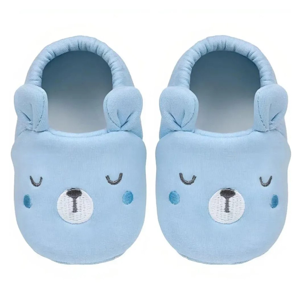 Pantufa Antiderrapante Urso Azul Buba 912