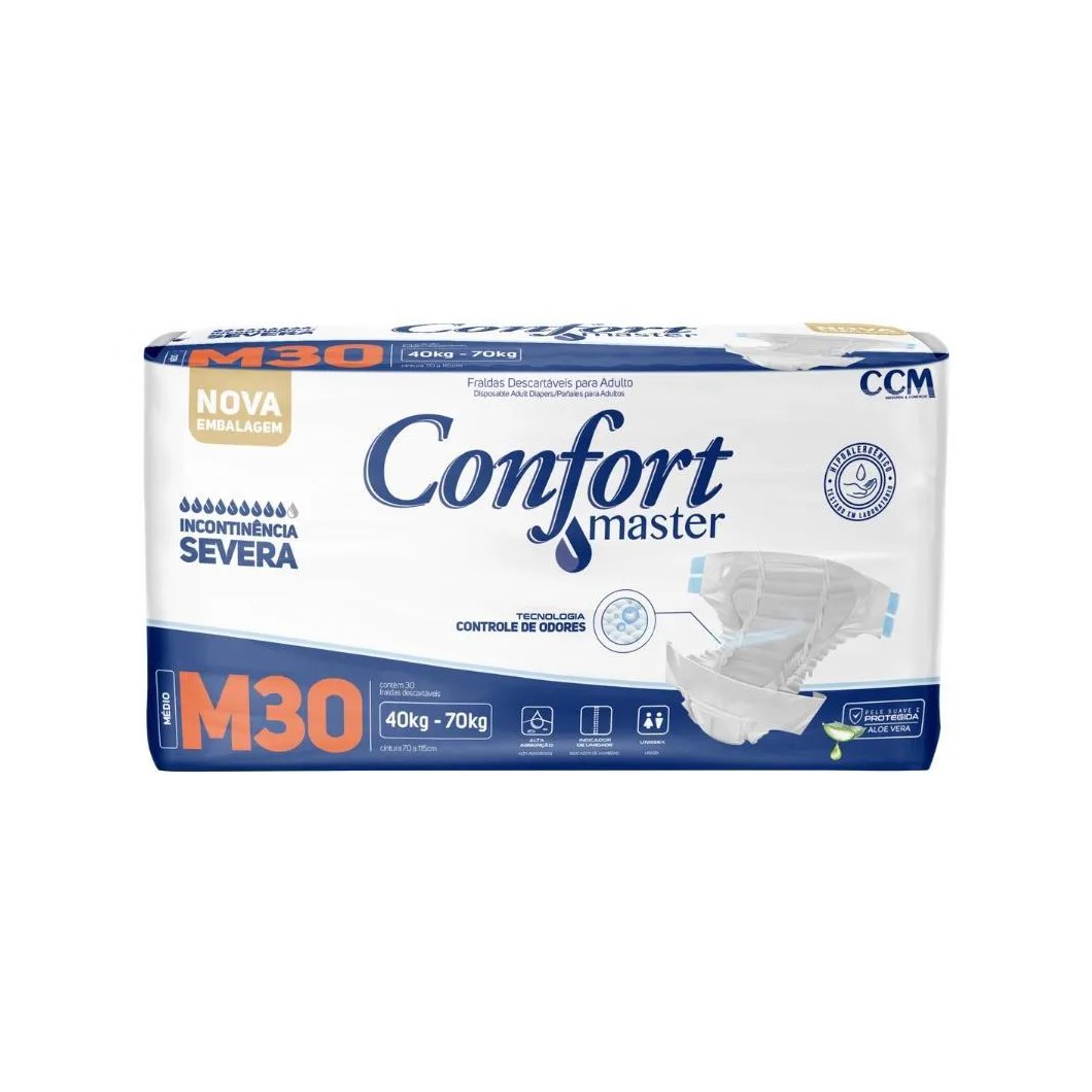 Fralda Geriátrica Confort Master Econômico Incontinência EG