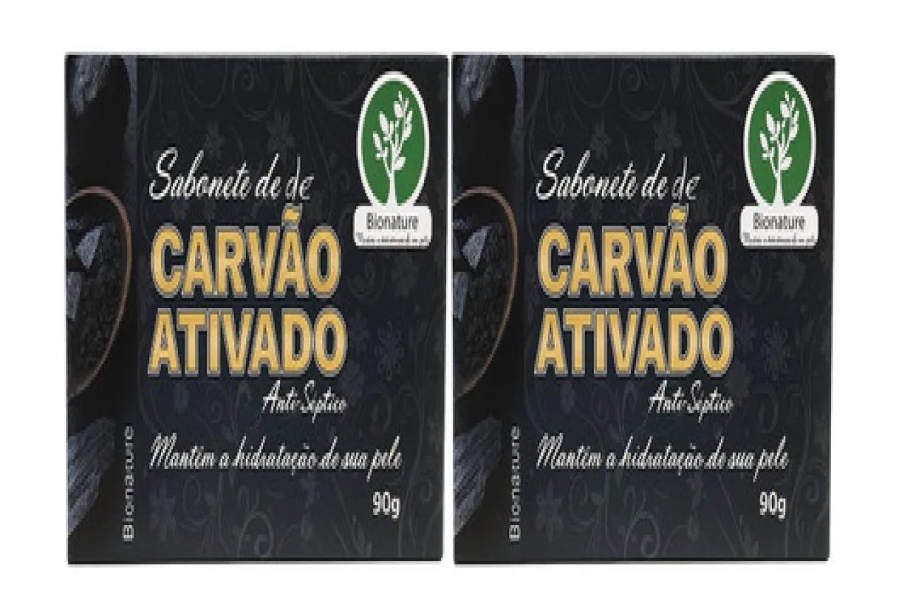 Kit 2 Sabonete de Carvao Ativado 90G - Bionature