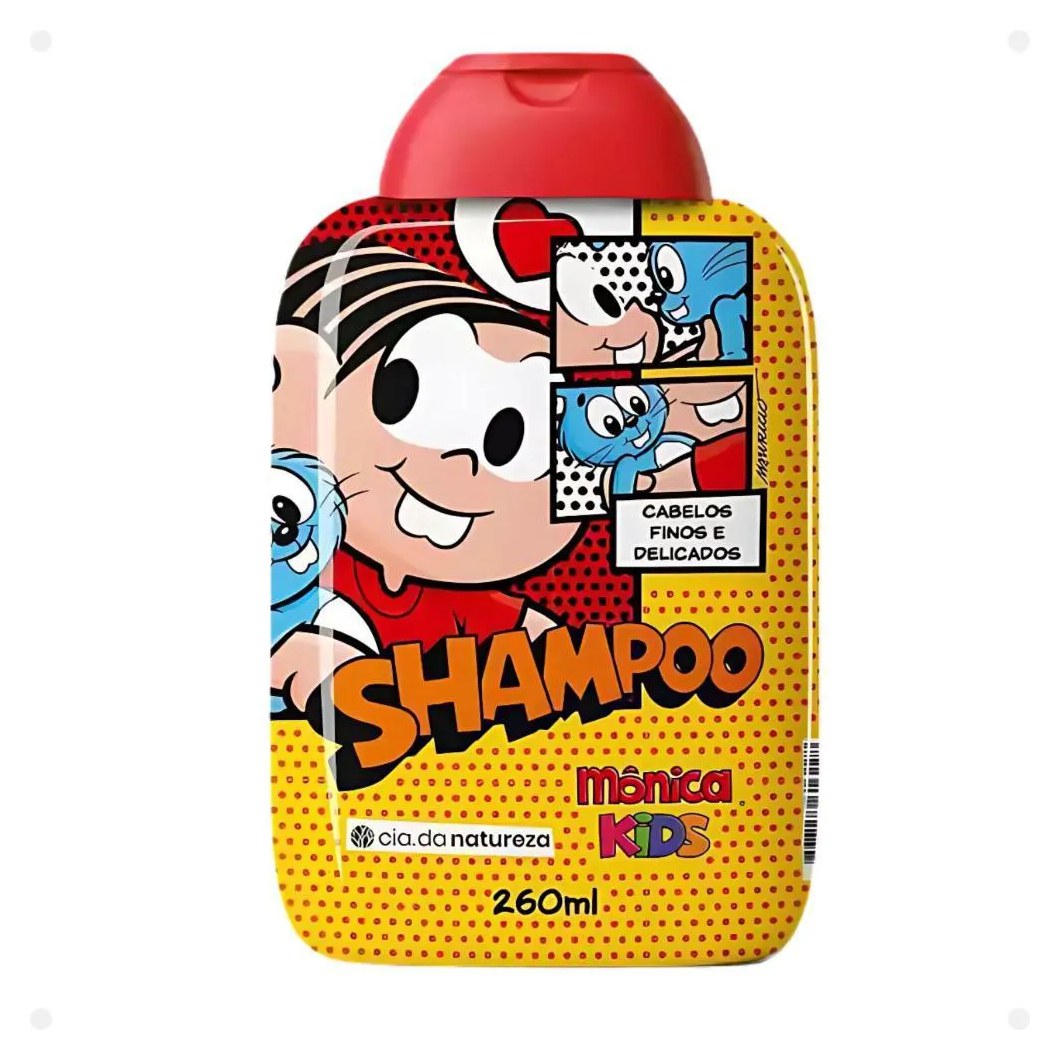 Shampoo Cia da Natureza Mônica Kids Cabelos Finos e Delicados 260Ml