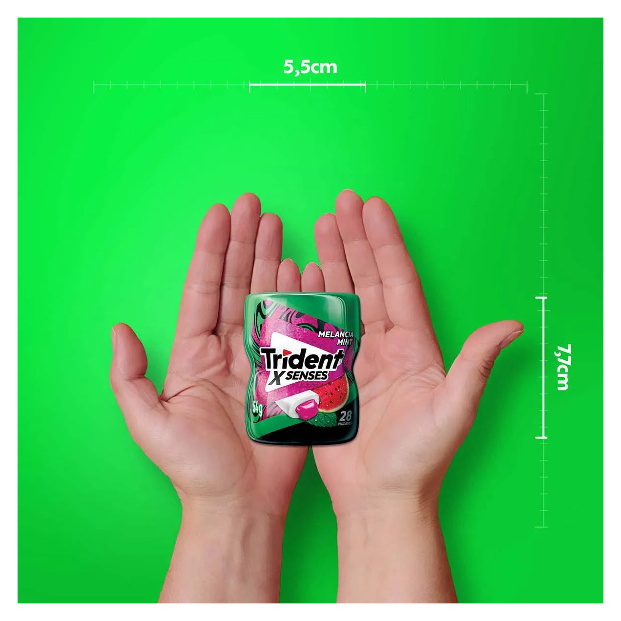 Goma de Mascar Trident X Senses Melancia Mint Sem Açúcar 54g