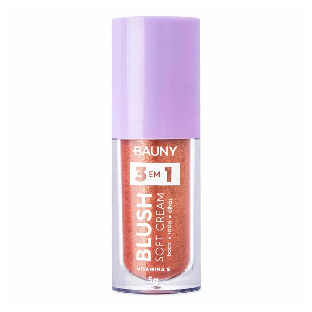 Blush Líquido Bauny Soft Cream 3 em 1 5G Bossy