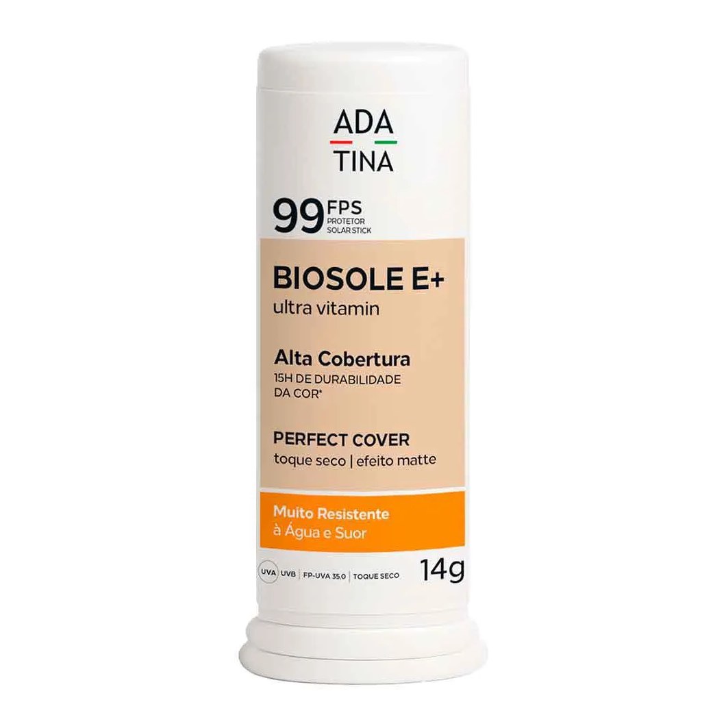 Protetor Solar em Bastão com Cor Ada Tina Biosole e Ultra Vitamin Fps99 14G COR 25 Vaniglia
