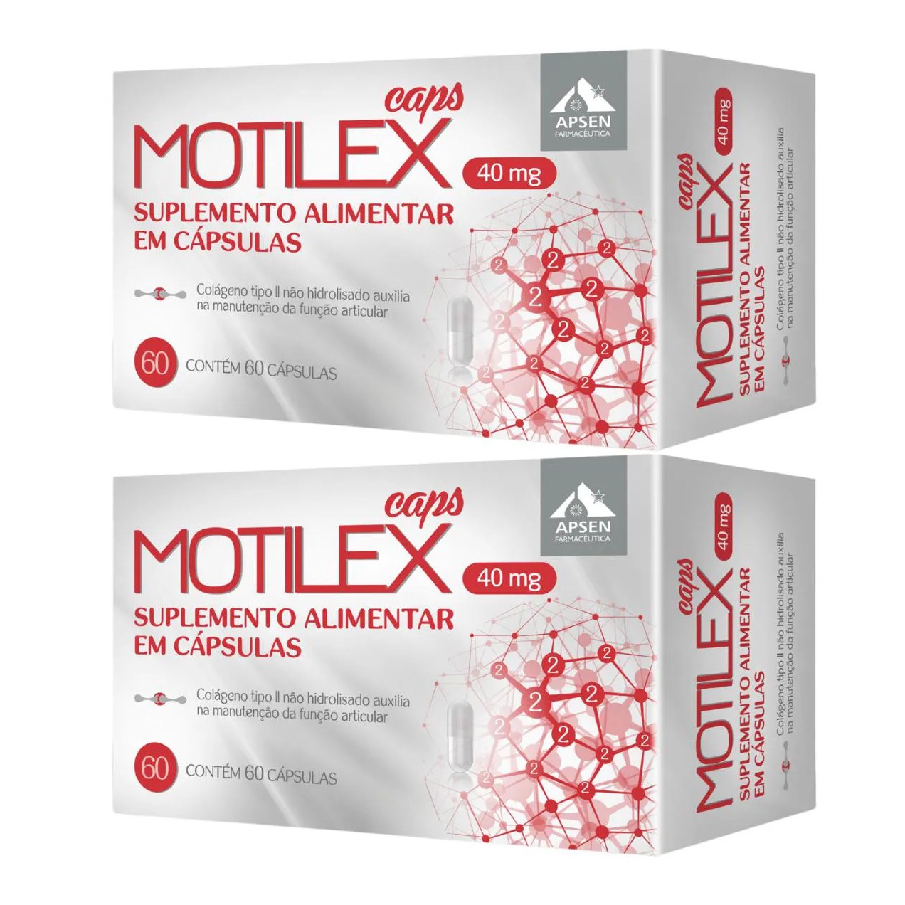 Kit 2 Cx Motilex Caps C/60 - Colágeno Tipo 2