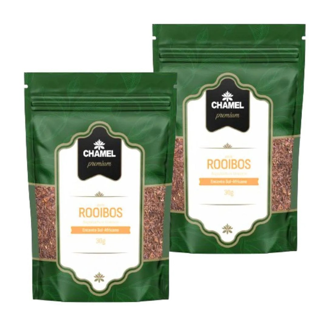 Chá de Rooibos (Aspalathus Linearis) Sul-Africano 2 Pacotes com 30G Chamel Premium