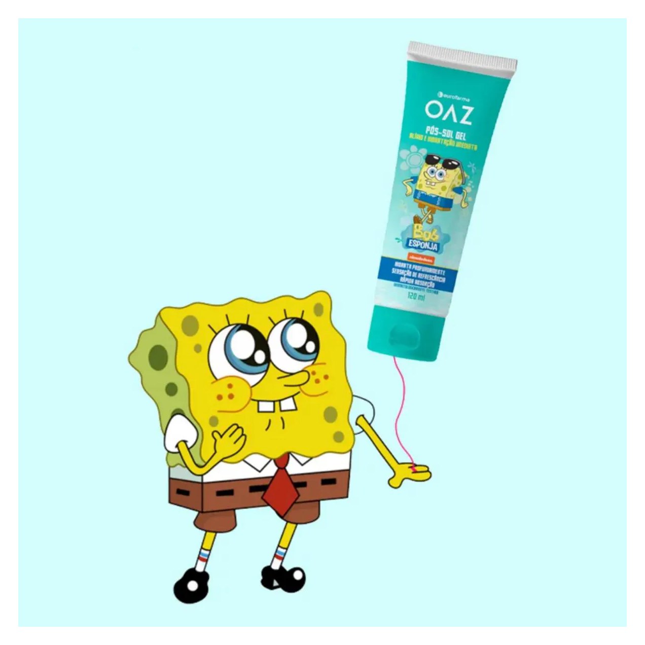 Pós-Sol Gel Infantil Oaz Bob Esponja 120Ml