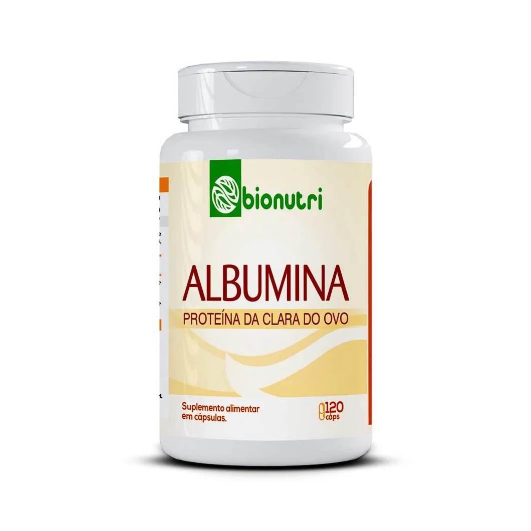 Albumina 100% Proteina Pura 500mg 120 cápsulas - Bionutri