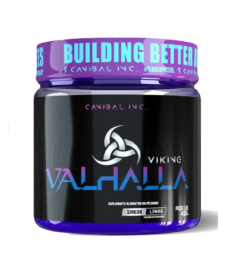 Pré Treino Viking Valhalla Sabor Limão Pote 450G Canibal