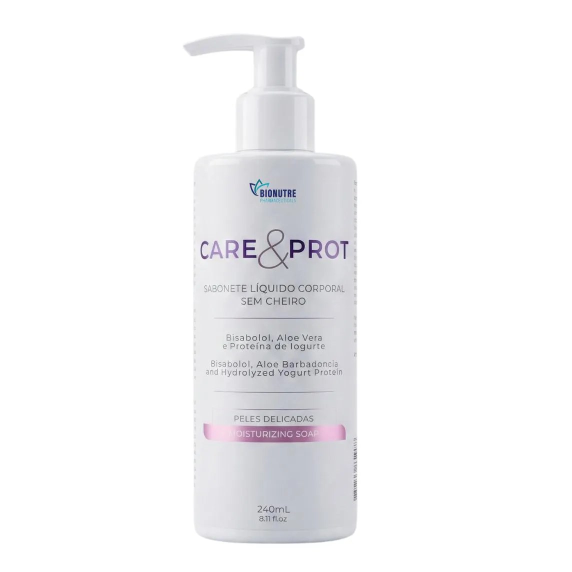 Sabonete Peles Sensíveis  Care&Prot 240Ml sem Cheiro - Quimioterapia e Radioterapia