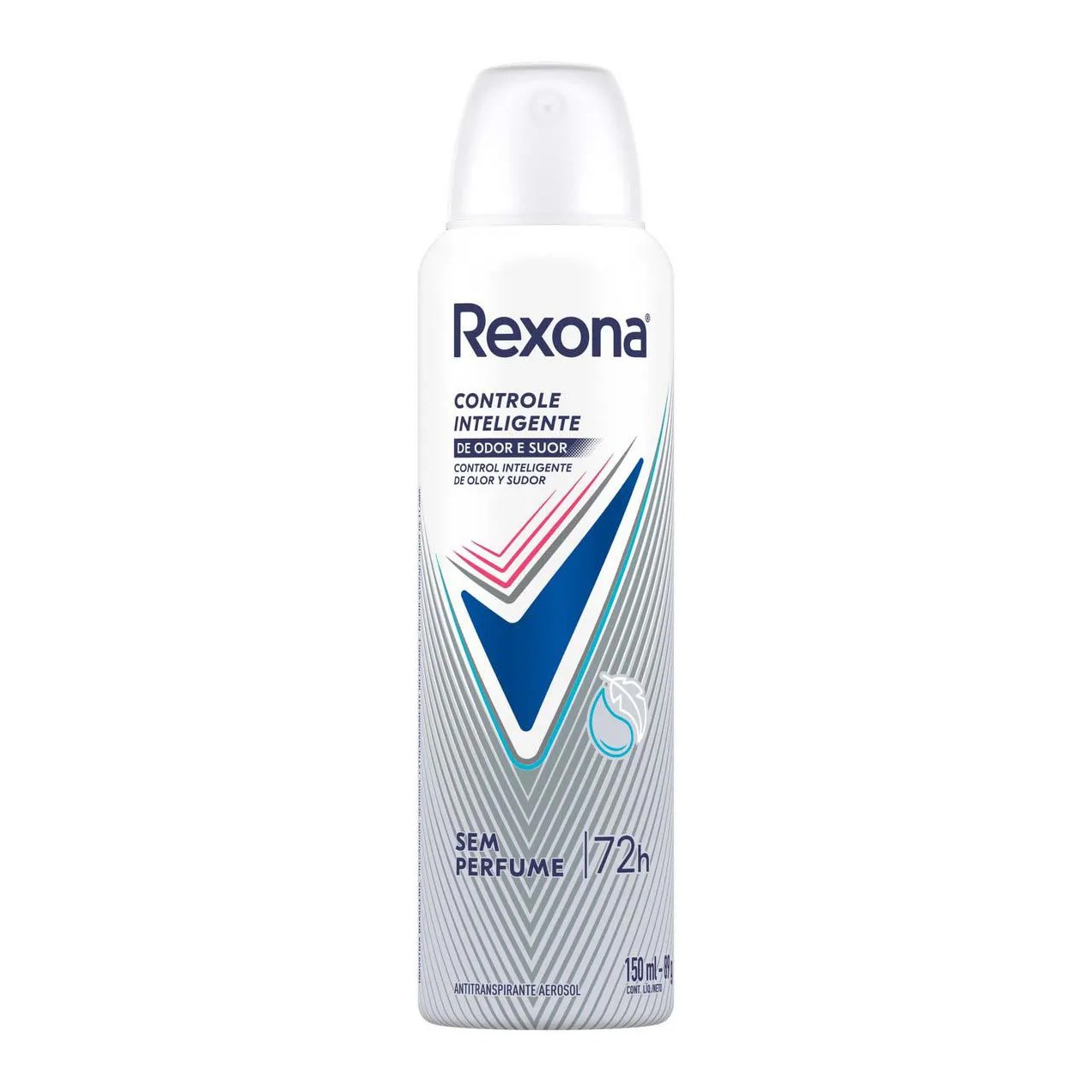 Desodorante Antitranspirante Aerosol Rexona Sem Perfume Feminino 72h 150ml