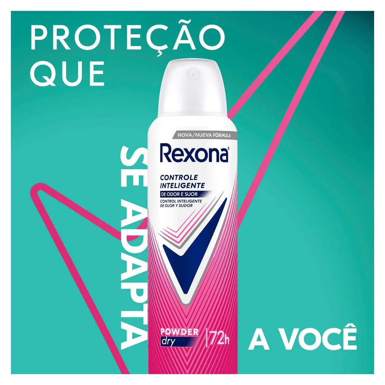 Desodorante Antitranspirante Aerosol Rexona Powder Dry Feminino 72h 150ml