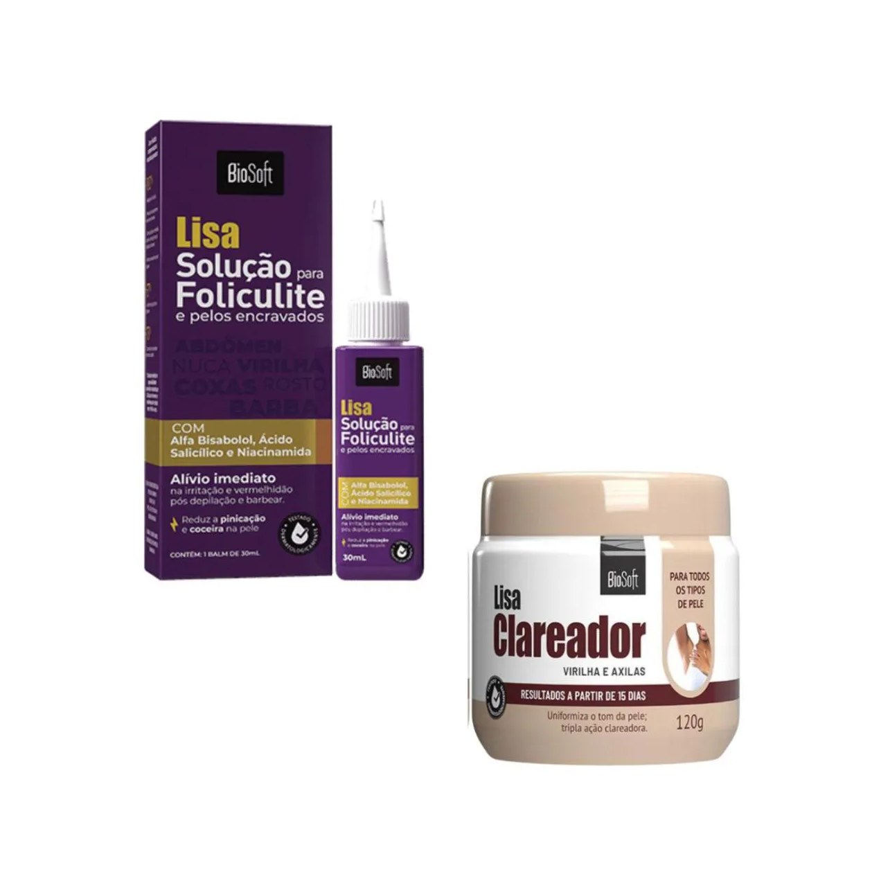 Foliculite e Pelo Encravado + Clareador Gluteo Virilha Coxa