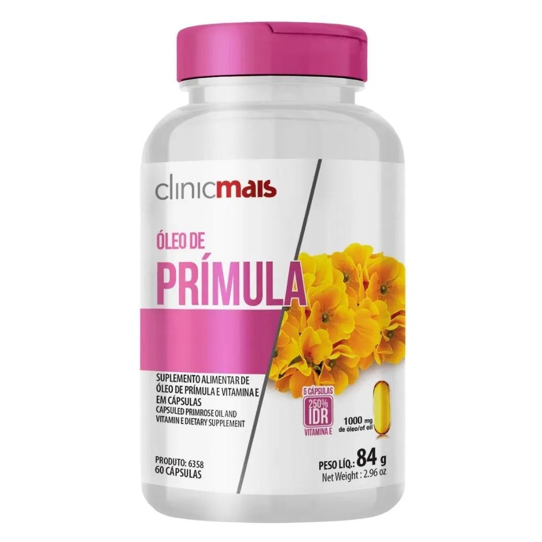 Óleo de Prímula 1000Mg 60 Cápsulas - Clinicmais