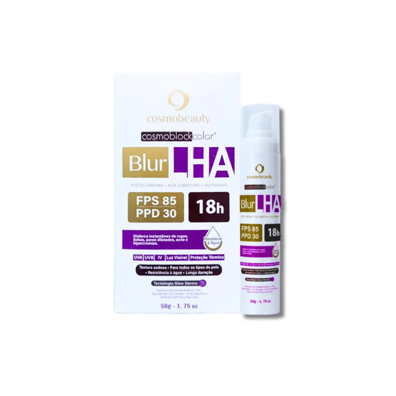 Cosmobeauty Blur Lha Filtro Fps 85 Efeito Pele Coreana 50G Bege