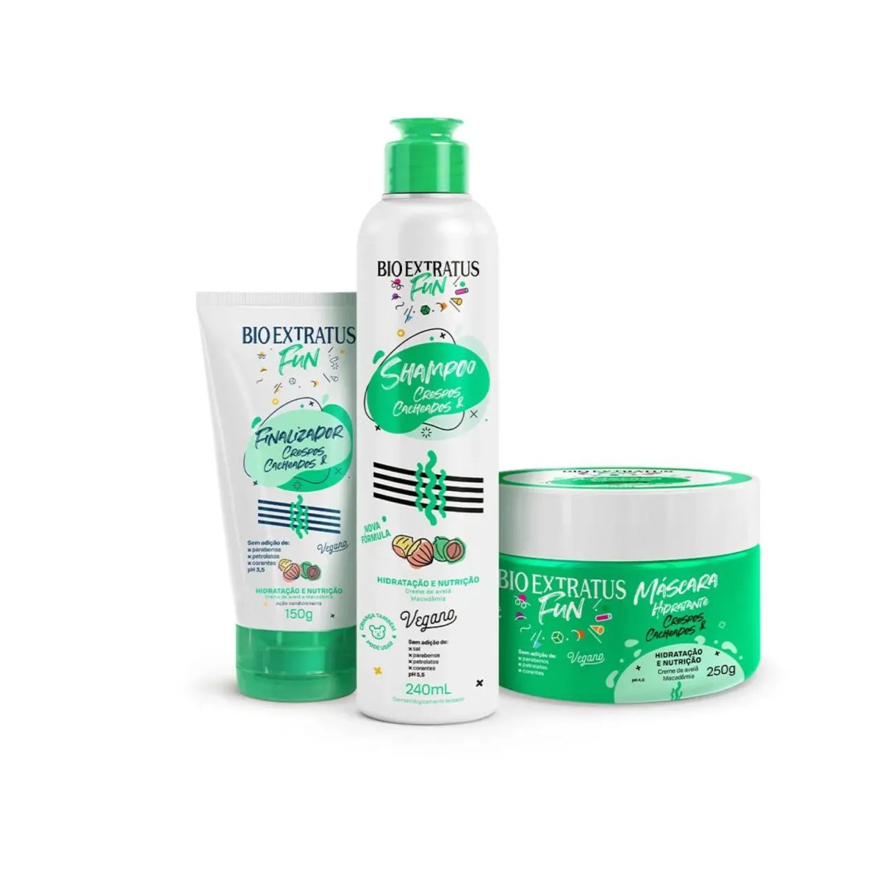 Kit Completo Crespos e Cacheados Fun- Bio Extratus