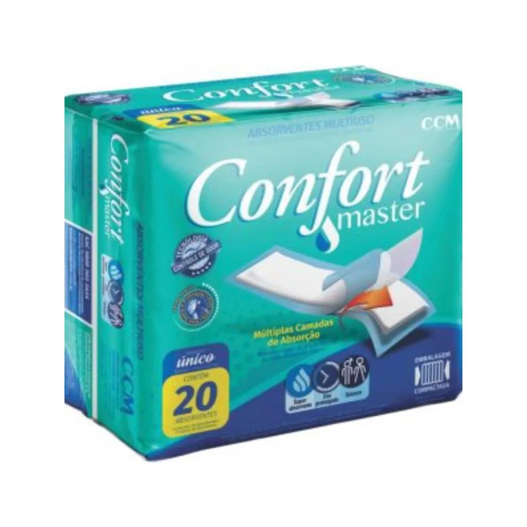 Absorvente Geriatrico Confort Master Pacote C/20 Unidades Kit com 10 Pacotes
