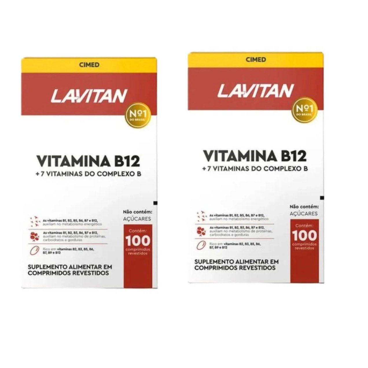 Kit 2 Lavitan Vitamina B12 + Complexo B com 100 Cpr – Cimed