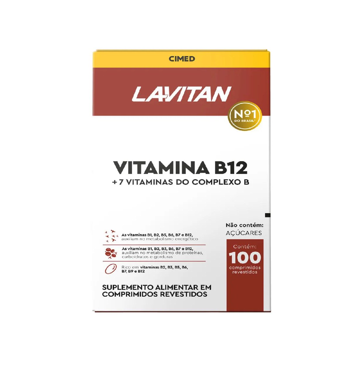 Lavitan Vitamina B12 + Complexo B com 100 Cpr – Cimed