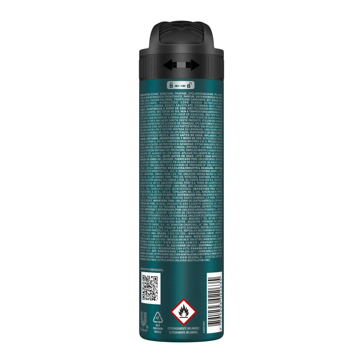 Desodorante Antitranspirante Aerosol Rexona Men Invisible 72h 150ml