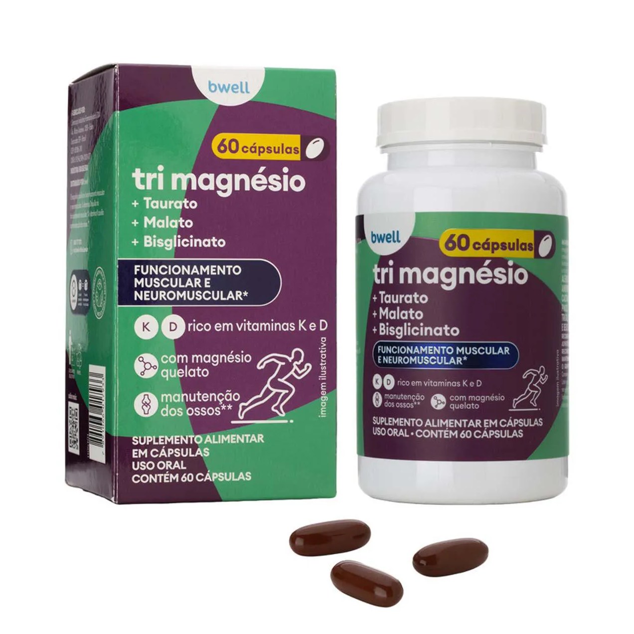 Tri Magnésio Bwell 60 cápsulas