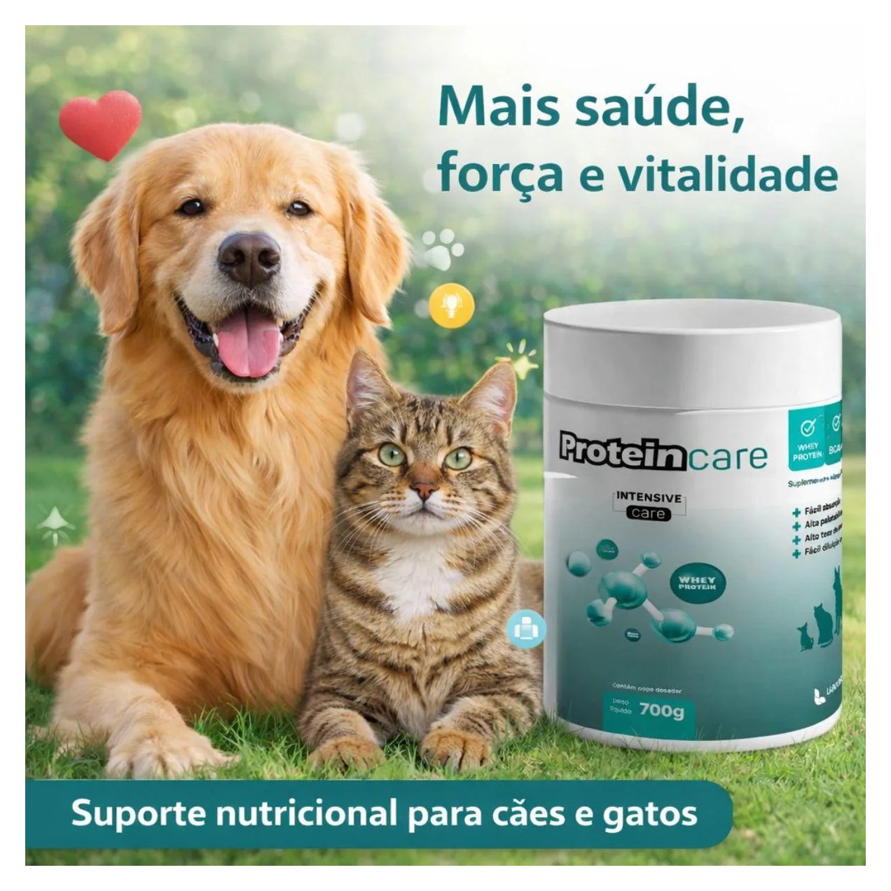 Protein Care Intensive Care, Suplemento Alimentar para Cães e Gatos - 700Gr.