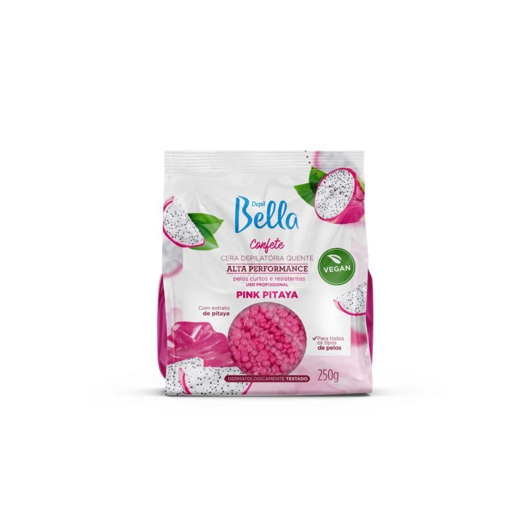 Depil Bella Cera Depilatória Quente Confete Pink Pitaya 250G