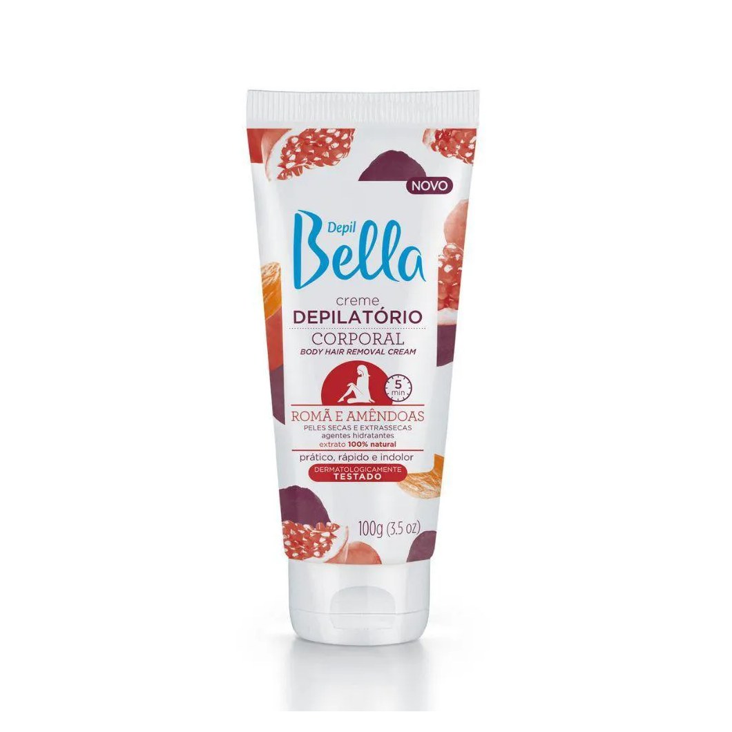 Depil Bella Creme Depilatório Corporal Romã e Amêndoas 100G