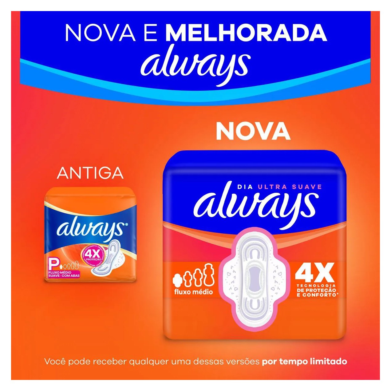 Absorvente Always Dia Ultra Suave com Abas 32 unidades