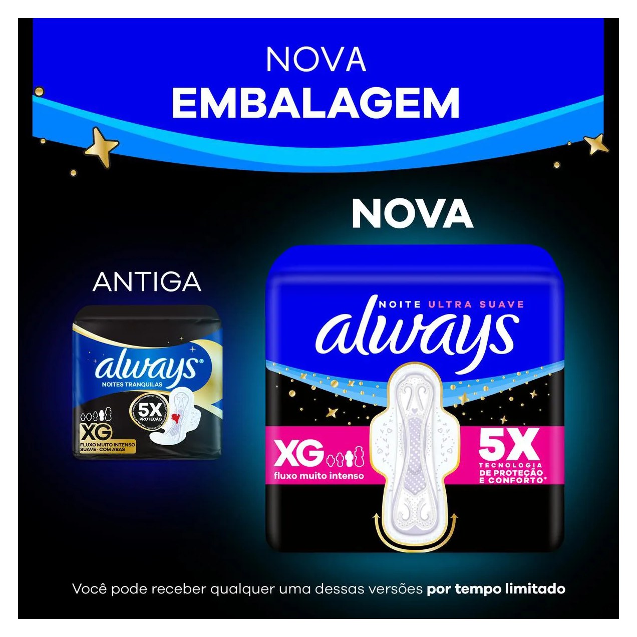 Absorvente Always Noite Ultra Suave com Abas 8 Unidades
