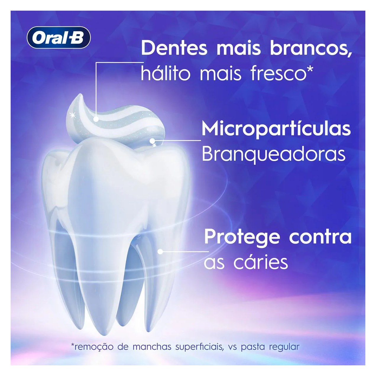 Creme Dental Oral-B 3D White Branqueamento 70g 3 unidades