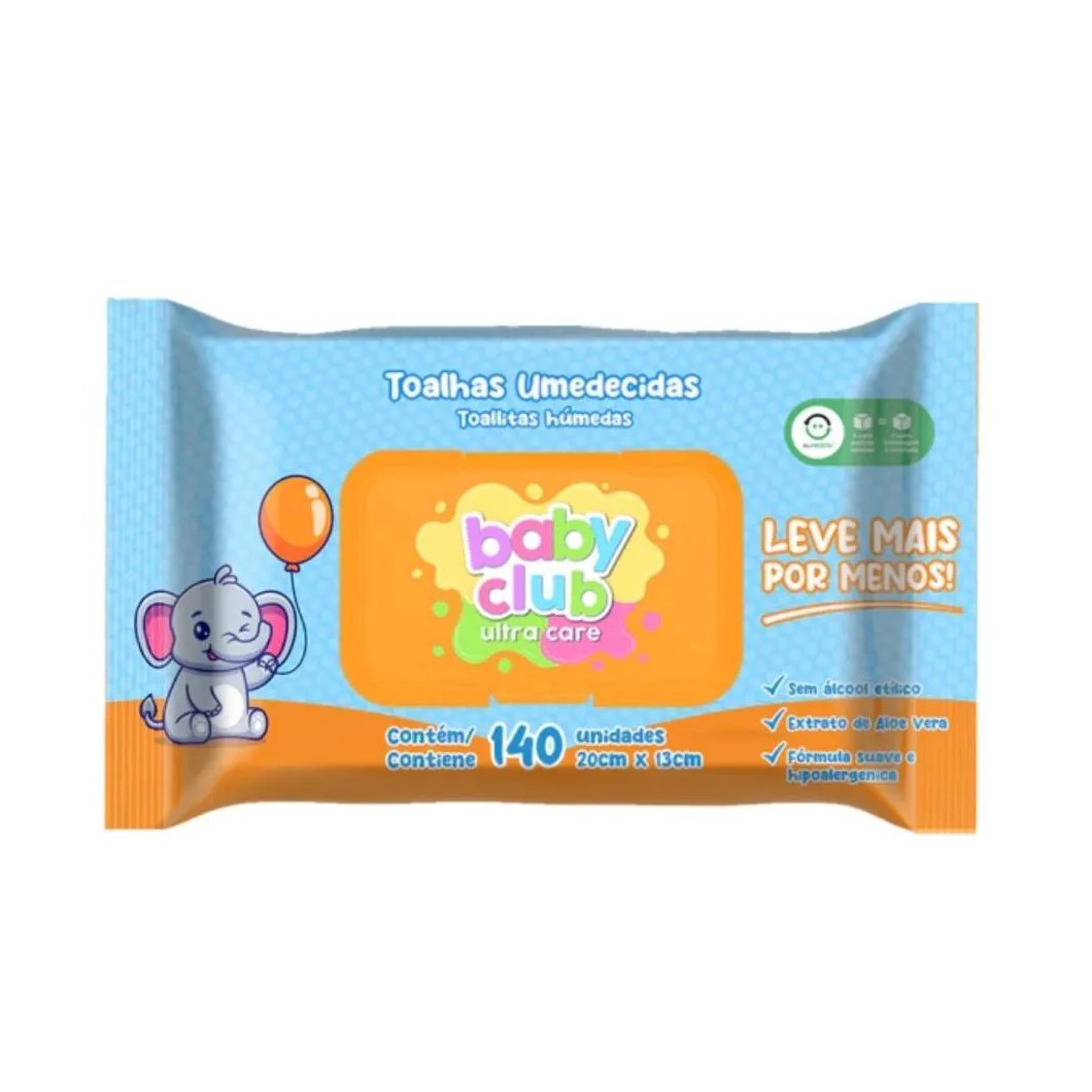 Baby Club Toalhas Umedecidas Tradicional 140 Folhas