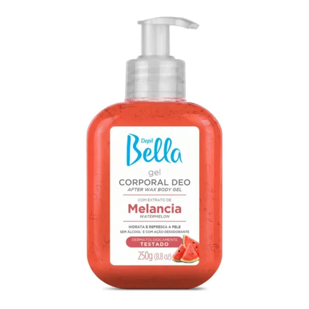 Gel Corporal Calmante sem Alcool Melancia Depil Bella 250G