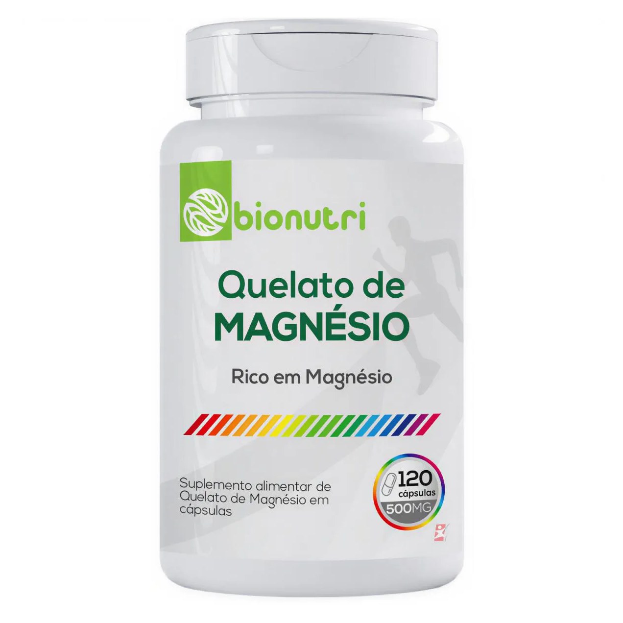 Quelato de Magnésio Concentrado Rico em Magnésio 120 Cápsulas – Bionutri
