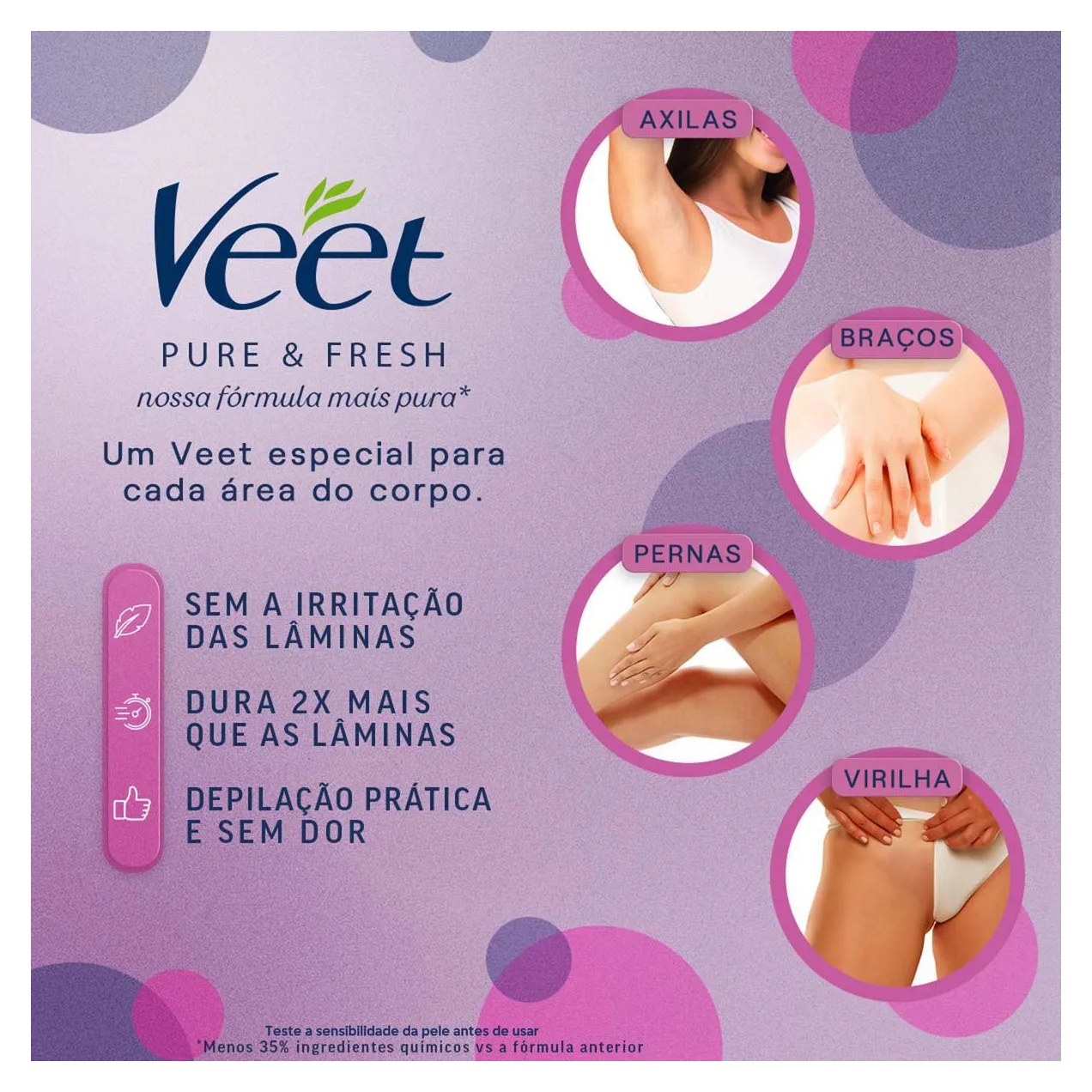 Creme Depilatório para Banho Veet Pure & Fresh 150ml