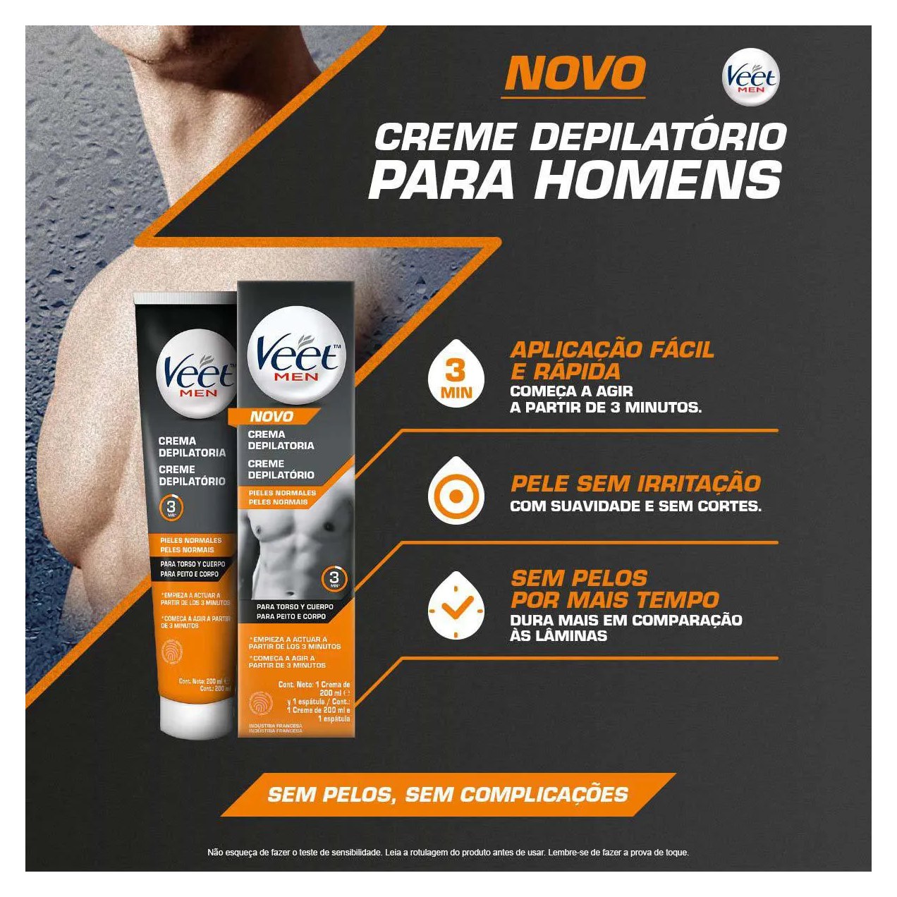 Creme Depilatório Veet Men Pele Normal 200ml