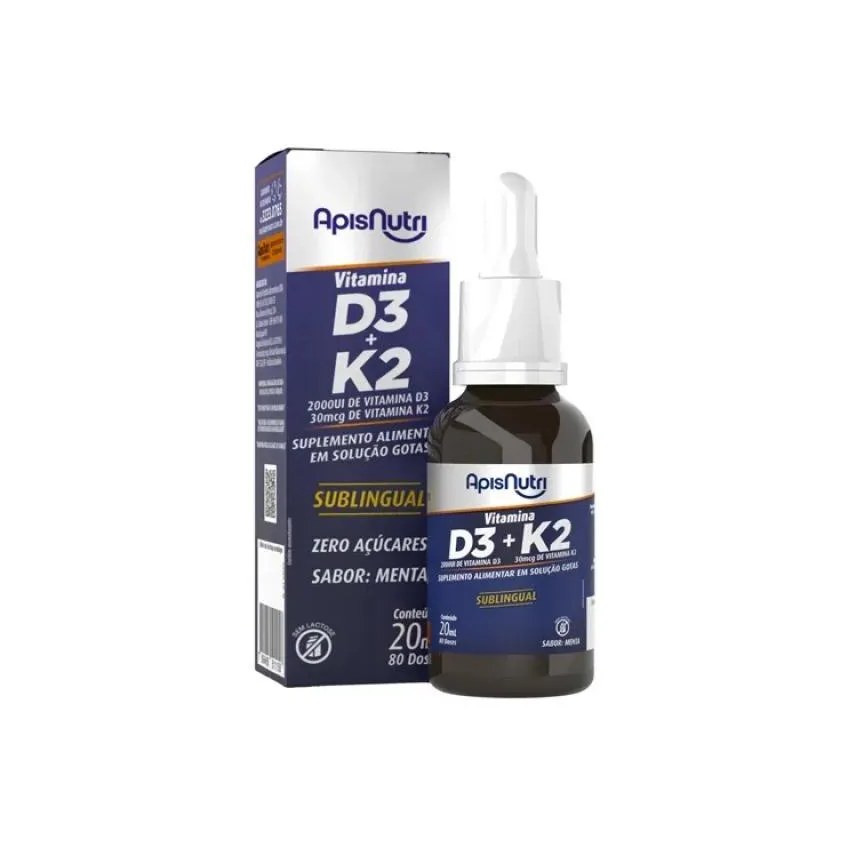 Vitamina D3 + K2 Gotas (20Ml) - Apisnutri