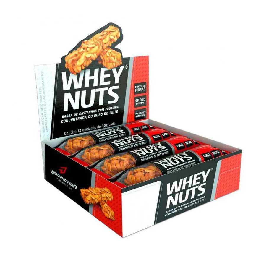 Whey Nuts Caixa com 12 Unidades (360G) - Body Action