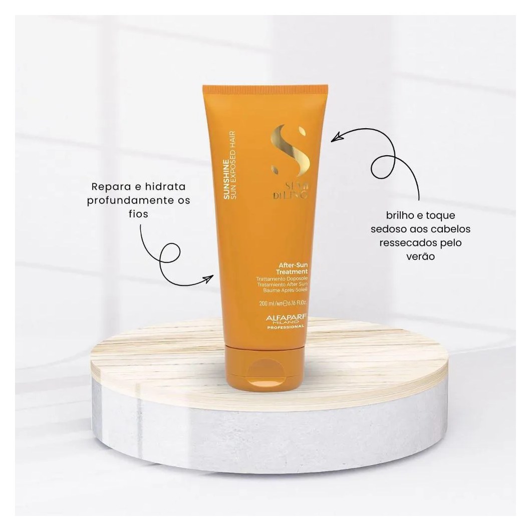 Leave-In Alfaparf Semi Di Lino Sunshine Pós Sol Tratamento 200 Ml