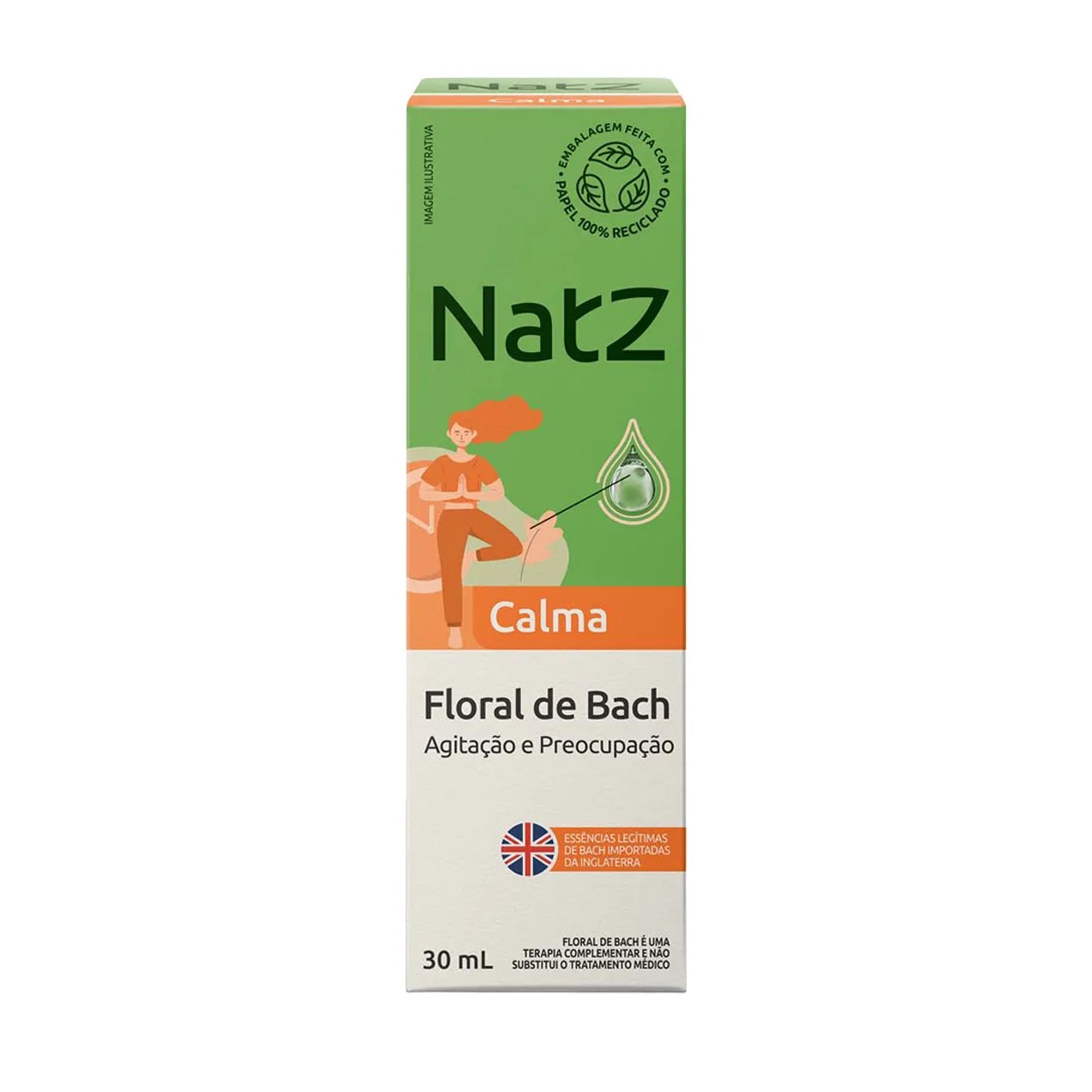 Floral de Bach Natz Calma para Agitação e Preocupação 30ml