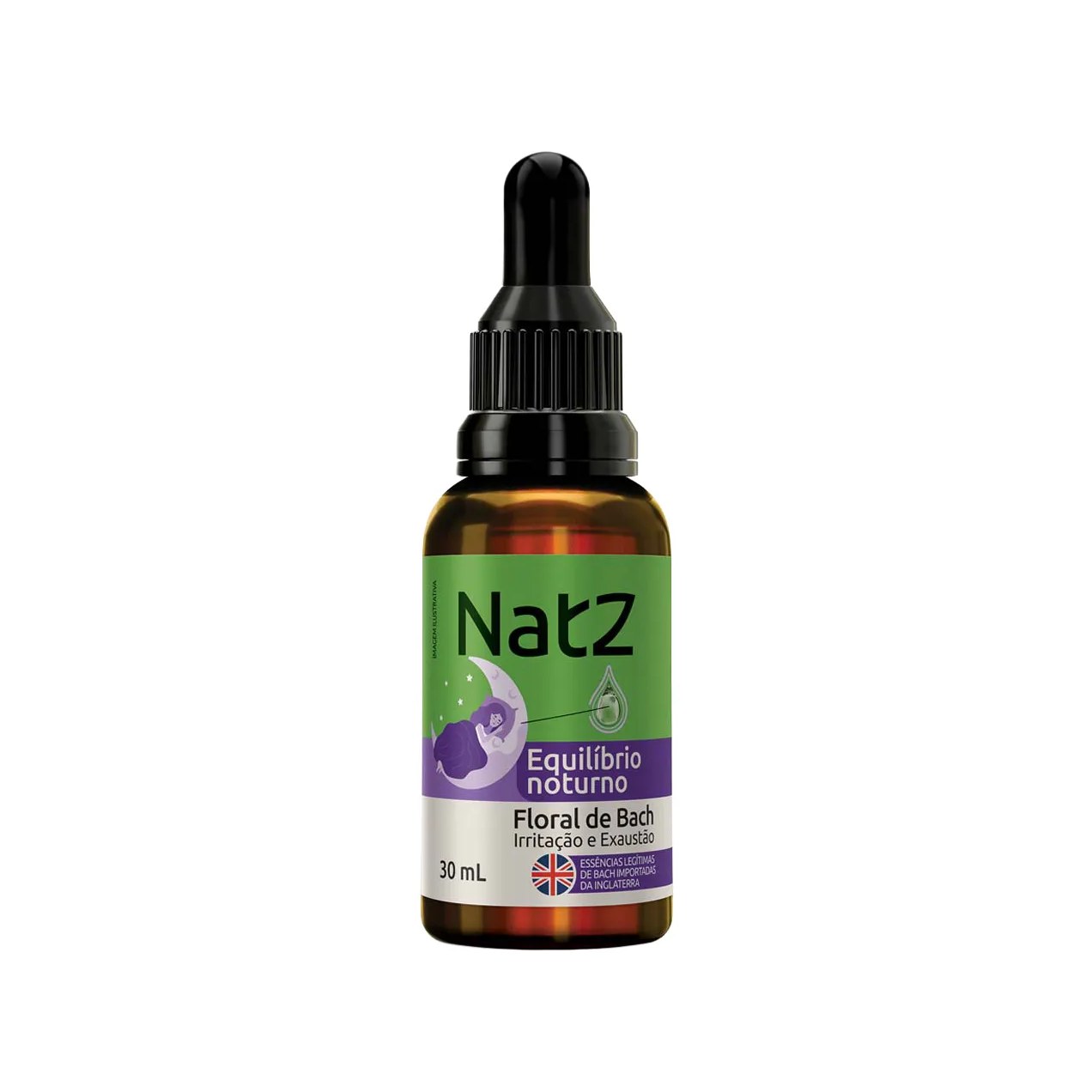 Floral de Bach Natz Equilíbrio Noturno para Irritação e Exaustão 30ml
